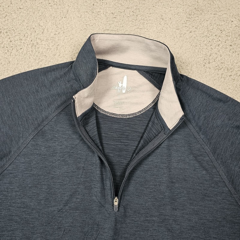 Johnnie O Freeborne Performance 1/4 Zip Pullover Mens Large Blue Golf Stretch gallery