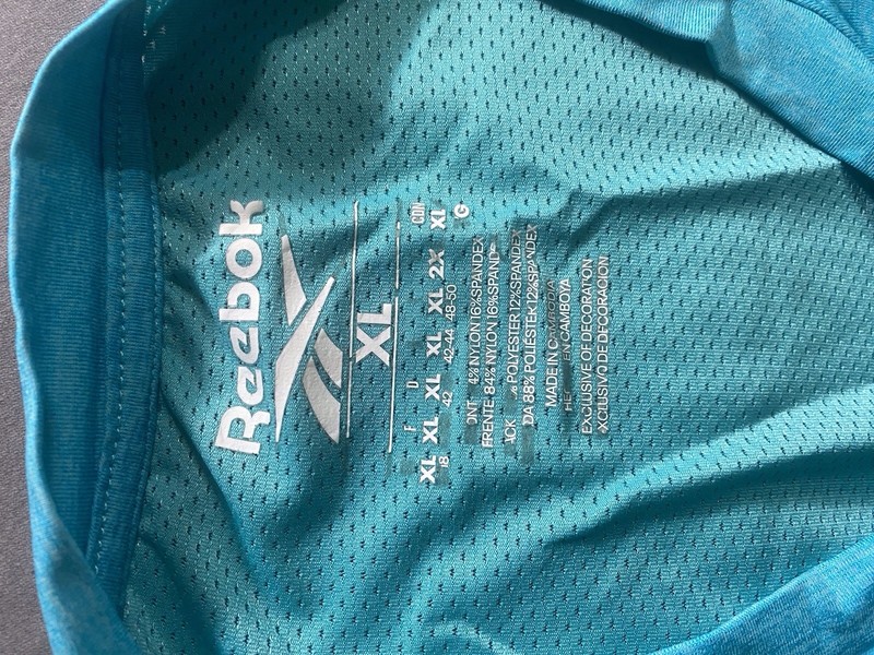 Reebok Men's XL Turquoise Tshirt Short Sleeve gallery