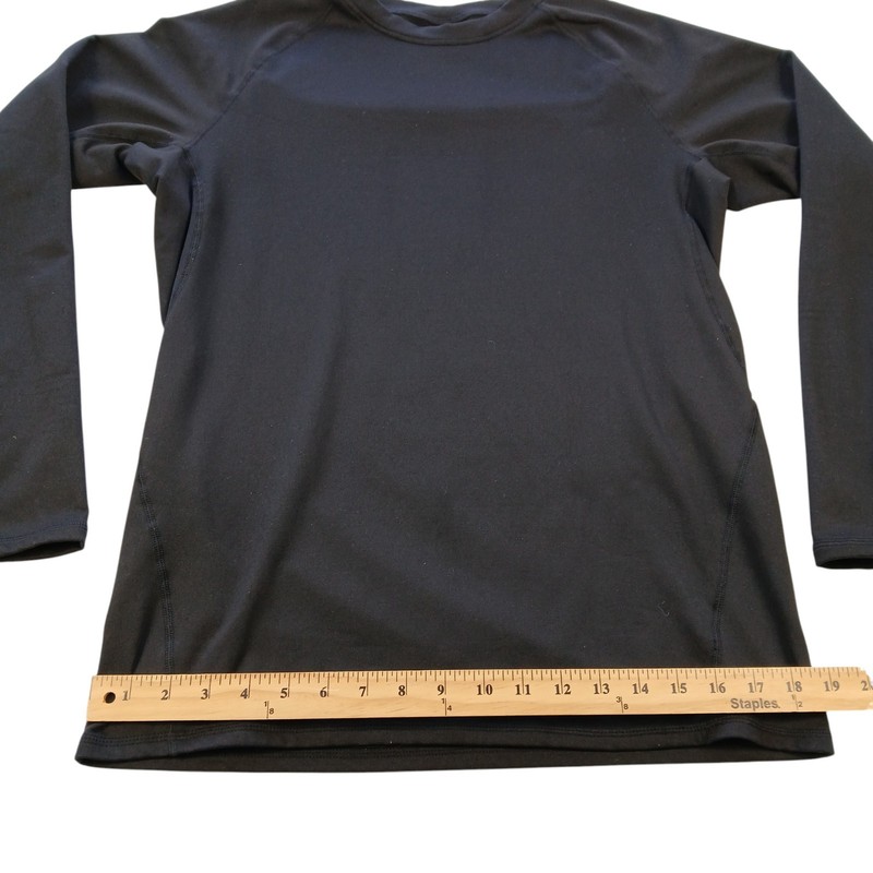 Poly-Spandex Raglan Long Sleeve Athletic T- Shirt Men L(C42)/Black/Micro-fiber gallery