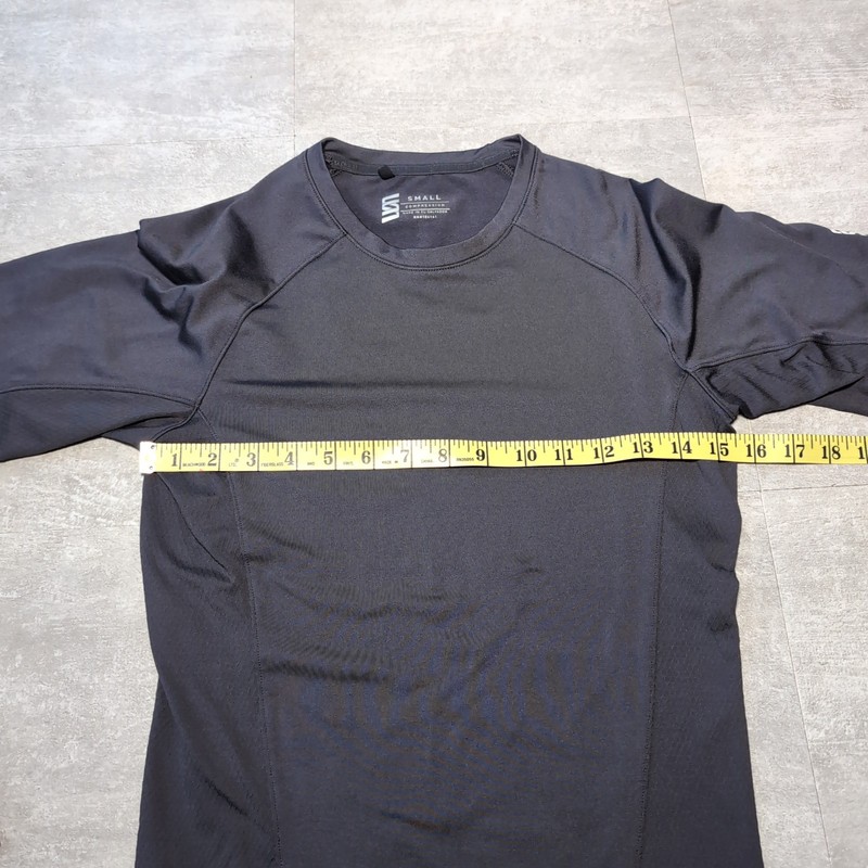 Second Skin Compression Shirt Mens Small Long Sleeve Gray Running Cycling Active gallery