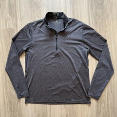 Greyson Guide Sport Men’s M Gray Mock Neck Quarter Zip Wicking Cooling Golf Flaw