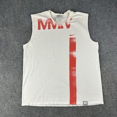 Nike Grey Tag MMIV 2004 Tank Shirt Large Men’s White Vintage Y2K 00s Streetwear