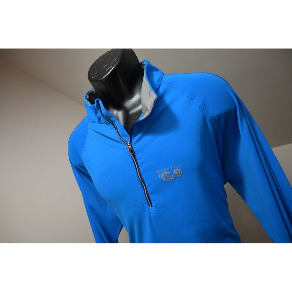 Mountain Hardwear 1/4 Zip Pullover Mens XL Blue Long Sleeve Athletic