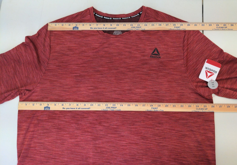 Reebok Mens Stride Performance Long Sleeve T-Shirt Rhubarb Heather 3XL NWT gallery