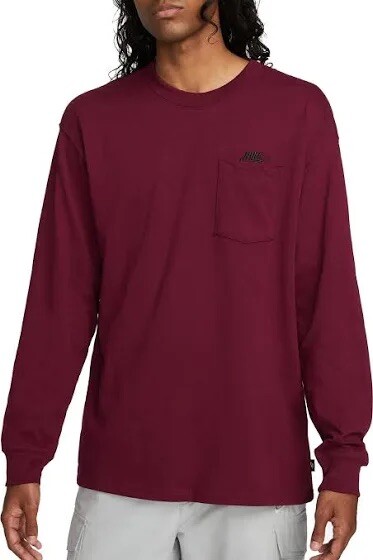 NWT Nike Sportswear Essential Premium Long Sleeve Pocket Shirt DR7929-638 Sz L gallery