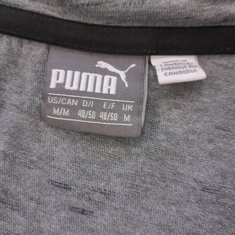 Puma active t-shirt Men M (C40)/gray+black blend/bronze logo/raglan short sleeve gallery