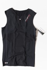 Kinetik Compression Gear Full Black Sleeveless Top Multisport LARGE STBM12