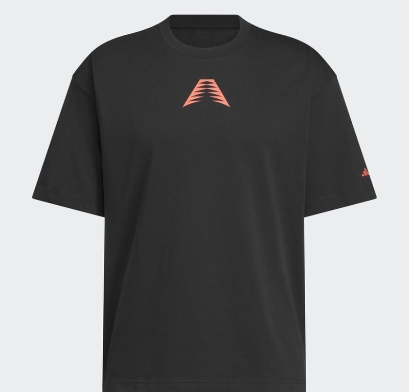 Adidas Anthony Edwards Believe That T-shirt Black Solar Red KA5066 Men's gallery