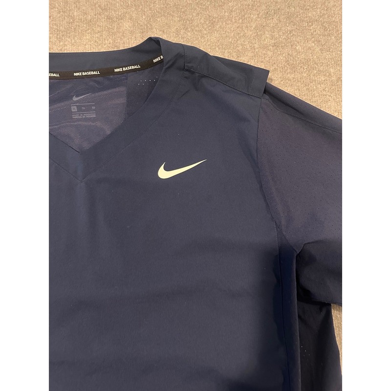 Nike Pro Hypercool Mens V-Neck Training Top Navy Blue Short Sleeve Shirt CL gallery