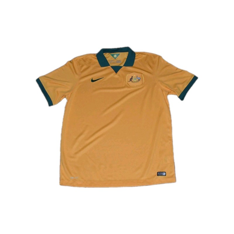 NIKE AUSTRALIA 2014 HOME DRI-FIT MENS SOCCER JERSEY - MENS SIZE XL SHIRT gallery
