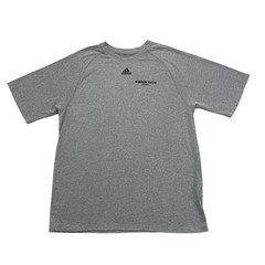 Adidas Shirt Mens Large L Gray Climalite Short Sleeve Gibson Tech Athletic