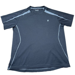 FILA Sport Black Athletic Performance Shirt Mens Medium Gym Running Workout