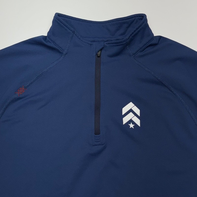 Rhone Session 1/4 Zip Pullover Men’s Medium Lightweight Barry's Gym Workout Navy gallery