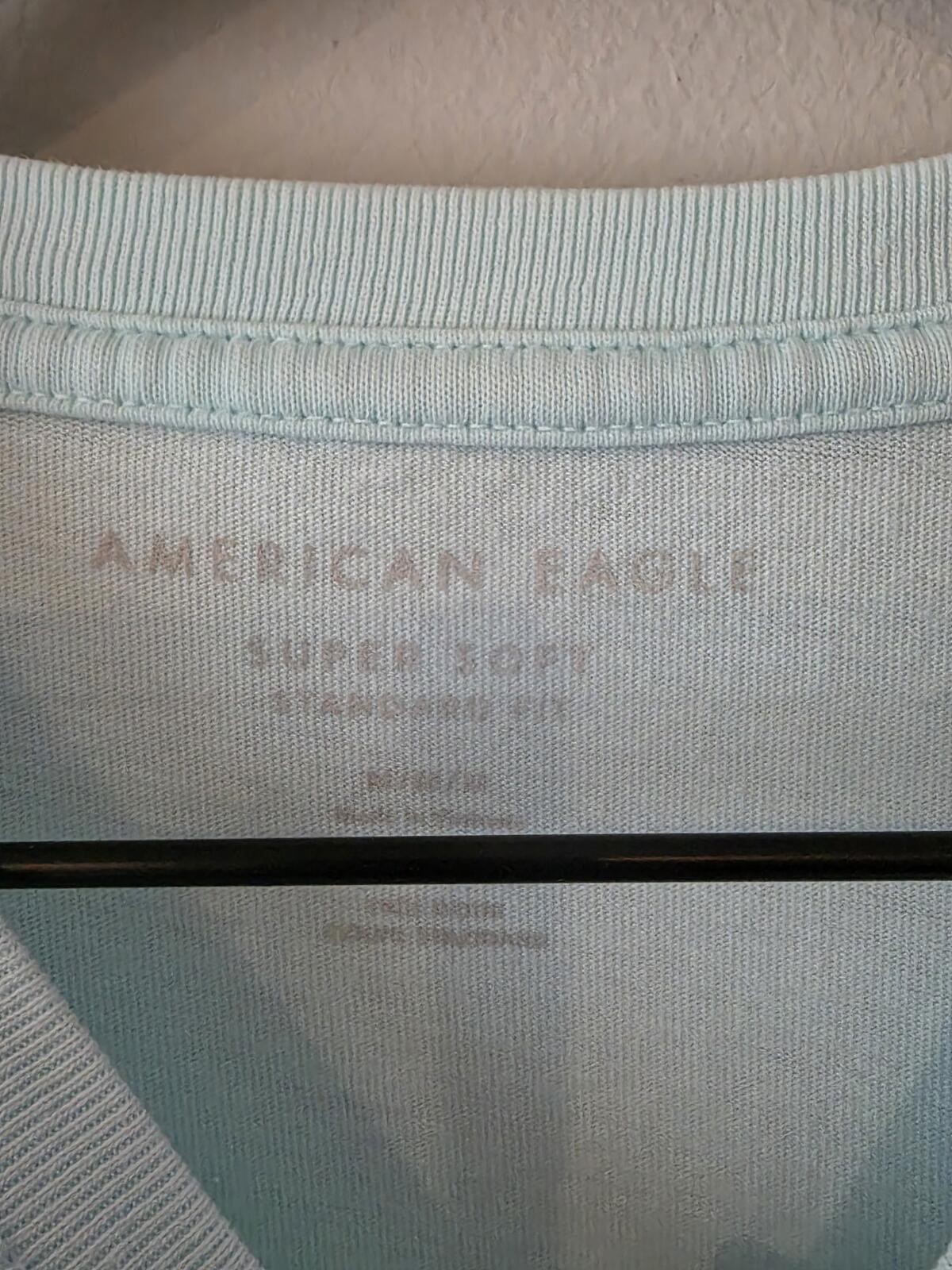 American Eagle Super Soft Standard Fit T-Shirt - Mint Green - Size M gallery