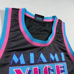Reason Brand Miami Vice Basketball Jersey Mens XL Black Flamingo Retro Vaporwave
