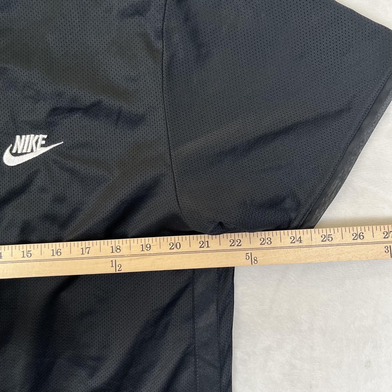 Vintage Nike Mesh Athletic T-Shirt Mens Large Black Warm Up Gym Running Gray Tag gallery