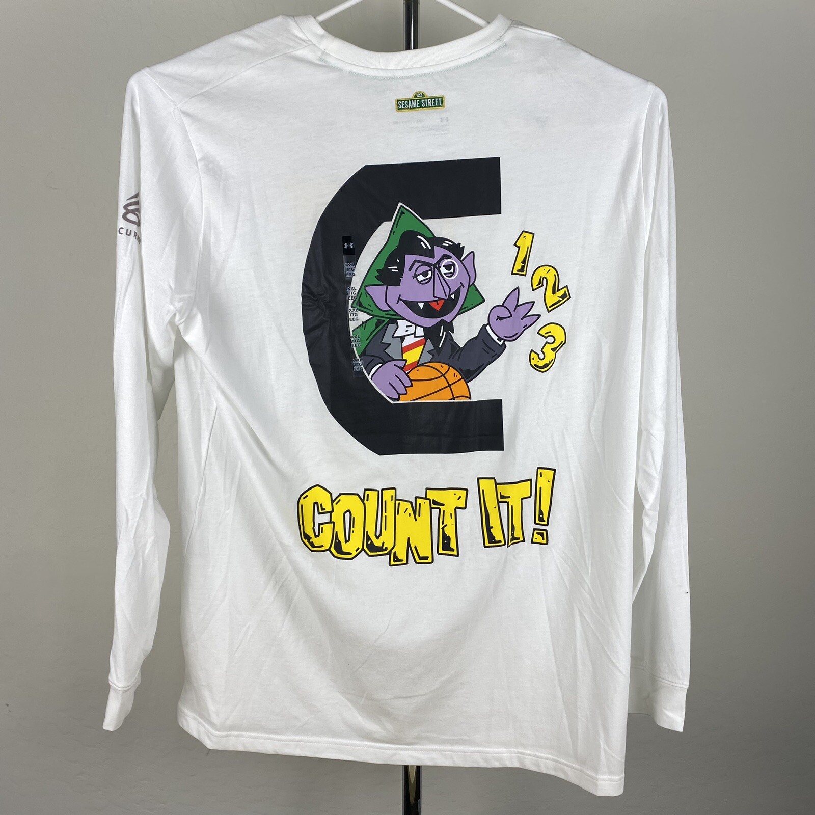 Under Armour Steph Curry X Sesame Street White Long Sleeve Tee X-Large New gallery