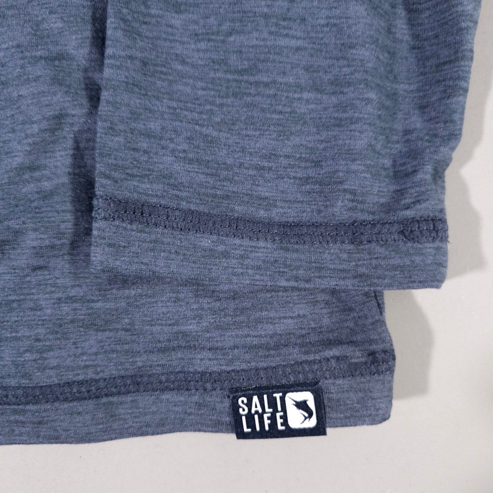 Salt Life SLX Performance Pullover Mens XL Navy Heather Quarter Zip SLM6249 gallery