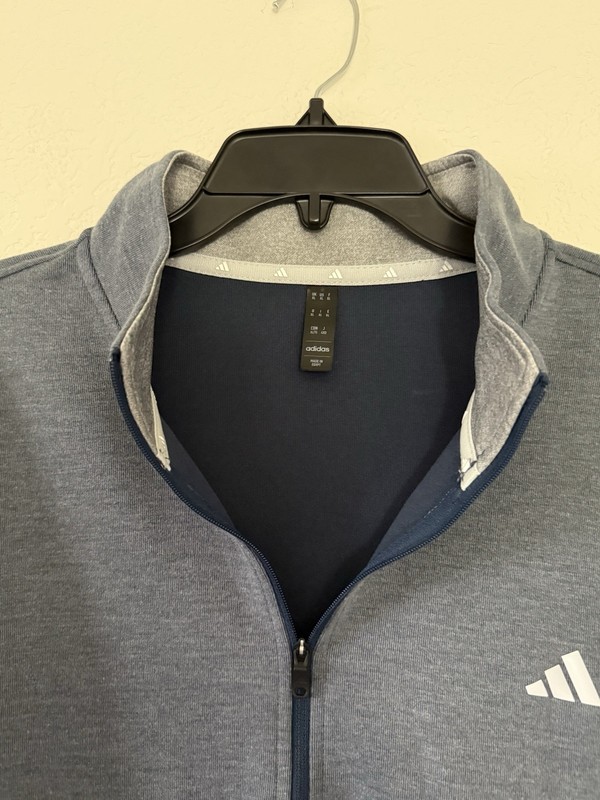 Adidas “Elevated” 1/4-Zip Golf Jersey Top, NWT - Men’s XL, Navy, $70 gallery