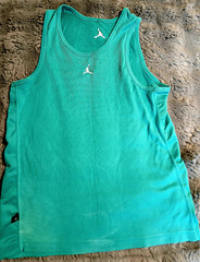 Jordan Men’s L Teal Breathable Mesh Sleeveless Tank Top Jumpman Logo