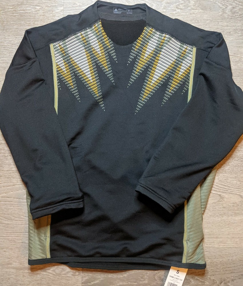Adidas Prime COLD.RDY Crew Sweatshirt Mens Size S Black Green GI7429 NWT $120
