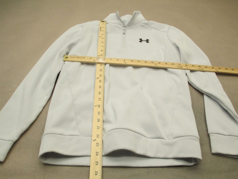 Under Armour Size SM Mens Gray Soft Shell 1/4 Zip Activewear Loose Pull Over 219 gallery