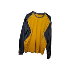Lululemon Long Sleeve Top Colorblock Dark Gray and Golden Yellow Size L Men’s