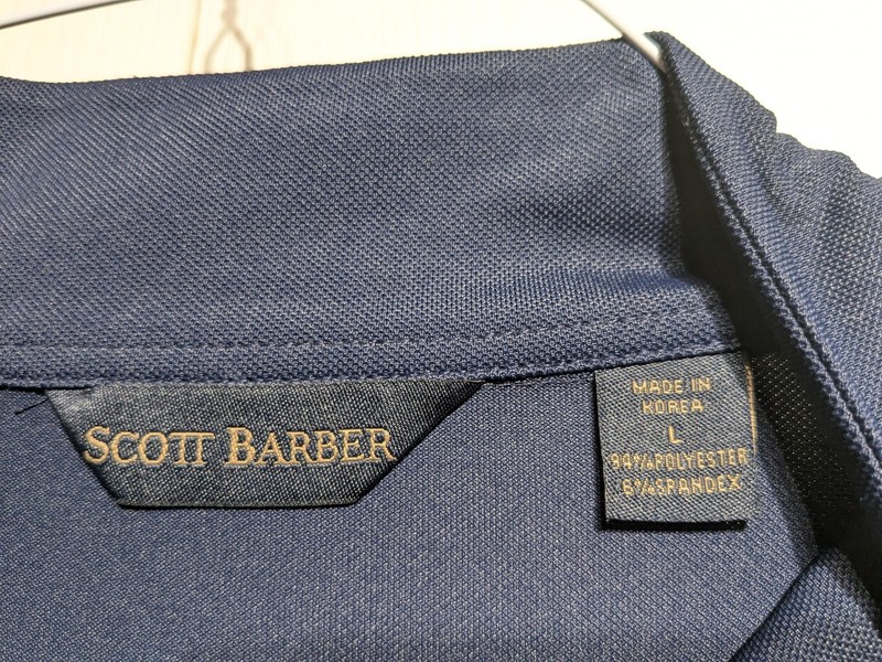 Scott Barber Pullover Men L Blue Performance 1/4 Zip Stretch Mock Nk Lightweight gallery