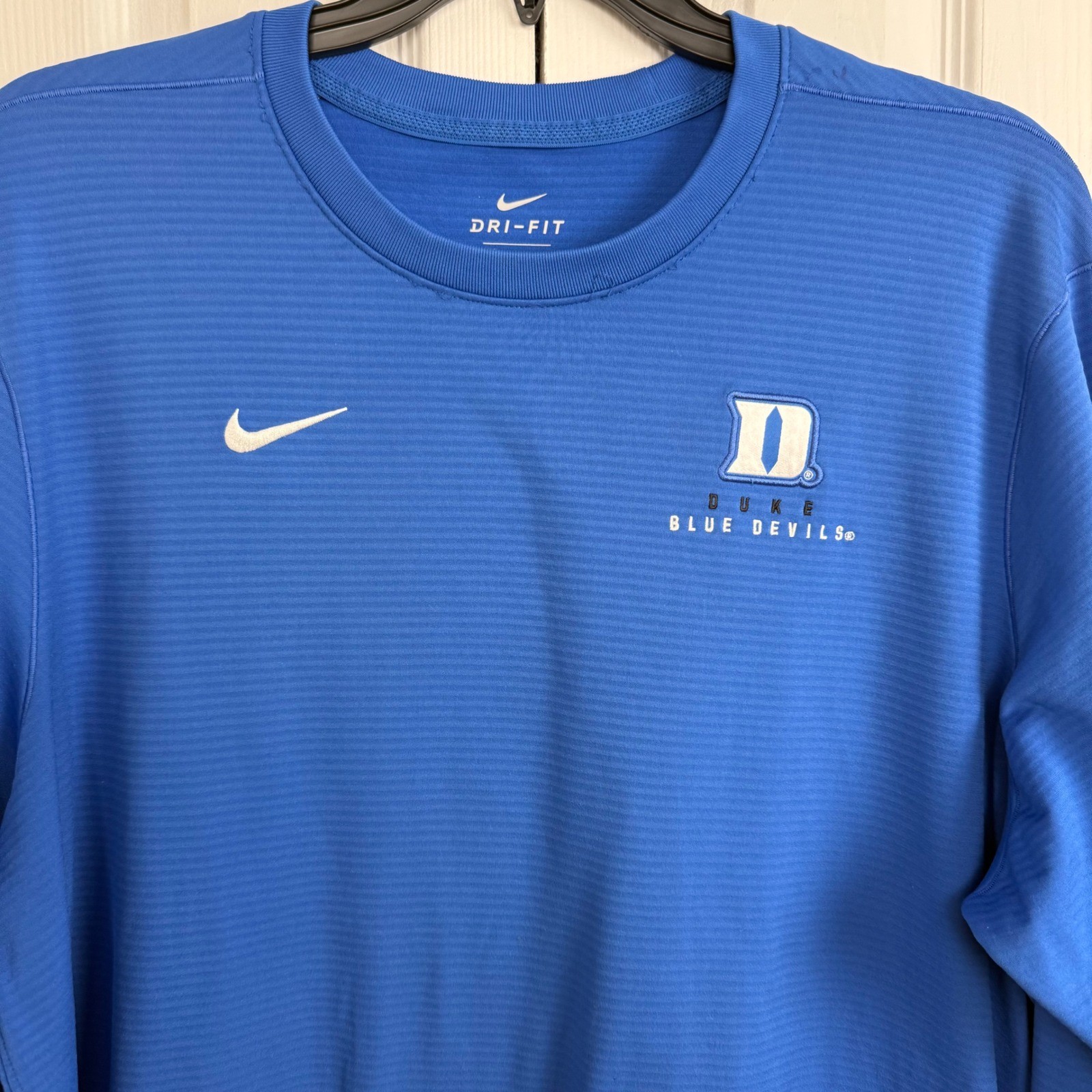 Nike Duke Blue Devils Shirt XXL Blue Dri-FIT Long Sleeve Athletic Sporty gallery