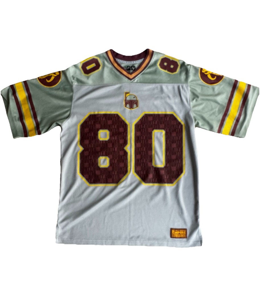 STAR WARS Boba Fett #80 Bounty Hunter Football Jersey Small Empire Strikes Back
