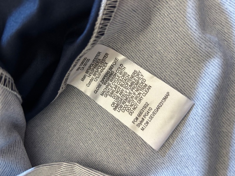Puma Light Gray and Navy Quarter-Zip Athletic Pullover gallery