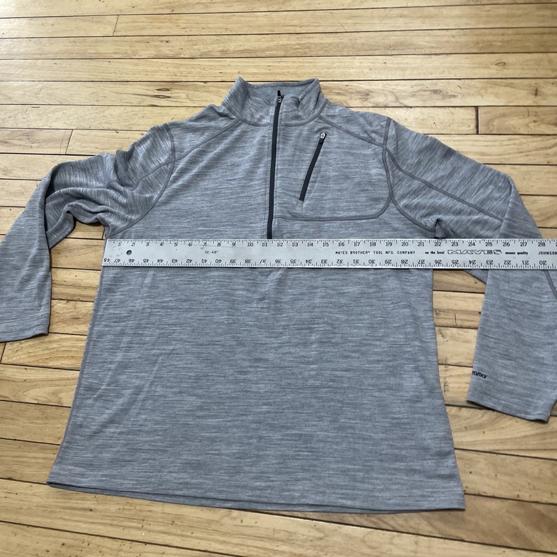 Terramar Sweater Mens XL Fitted Wool Blend Quarter Zip Pullover Thermal STP8747X gallery