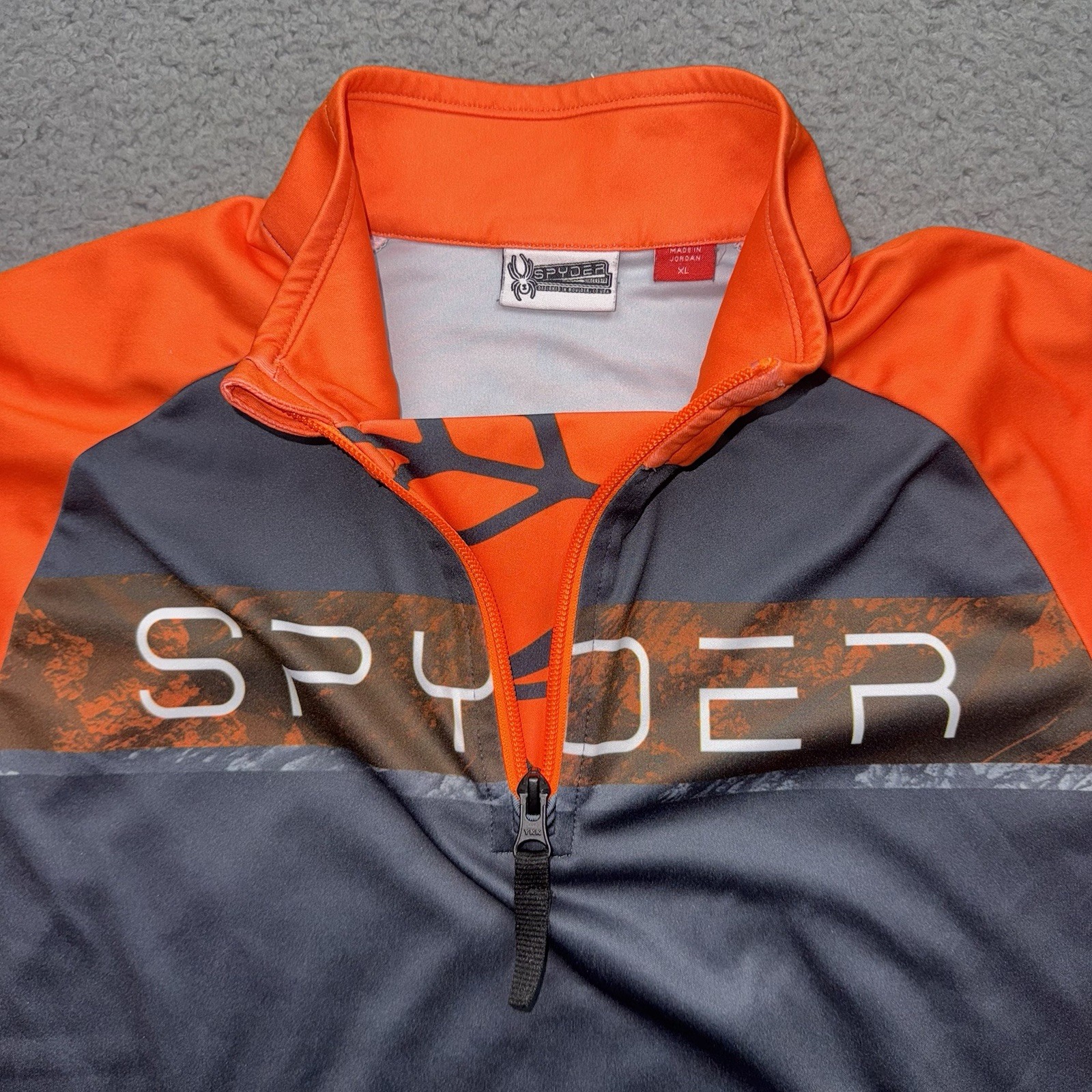 SPYDER Pullover Mens Medium 1/4 Zip Long Sleeve Hiking Stretch US SKI Team gallery