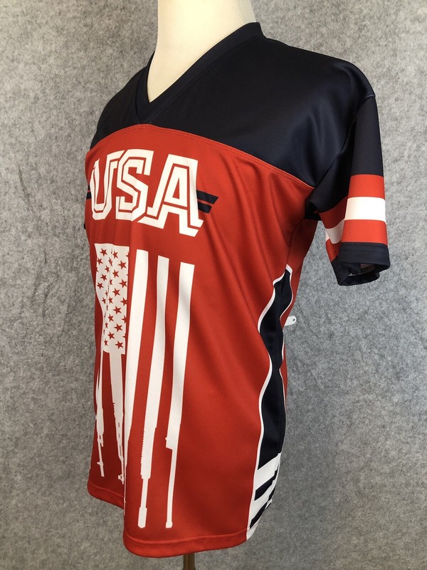Greater Half 2rd Amendment Football Jersey Shirt American Red White Blue Flag gallery