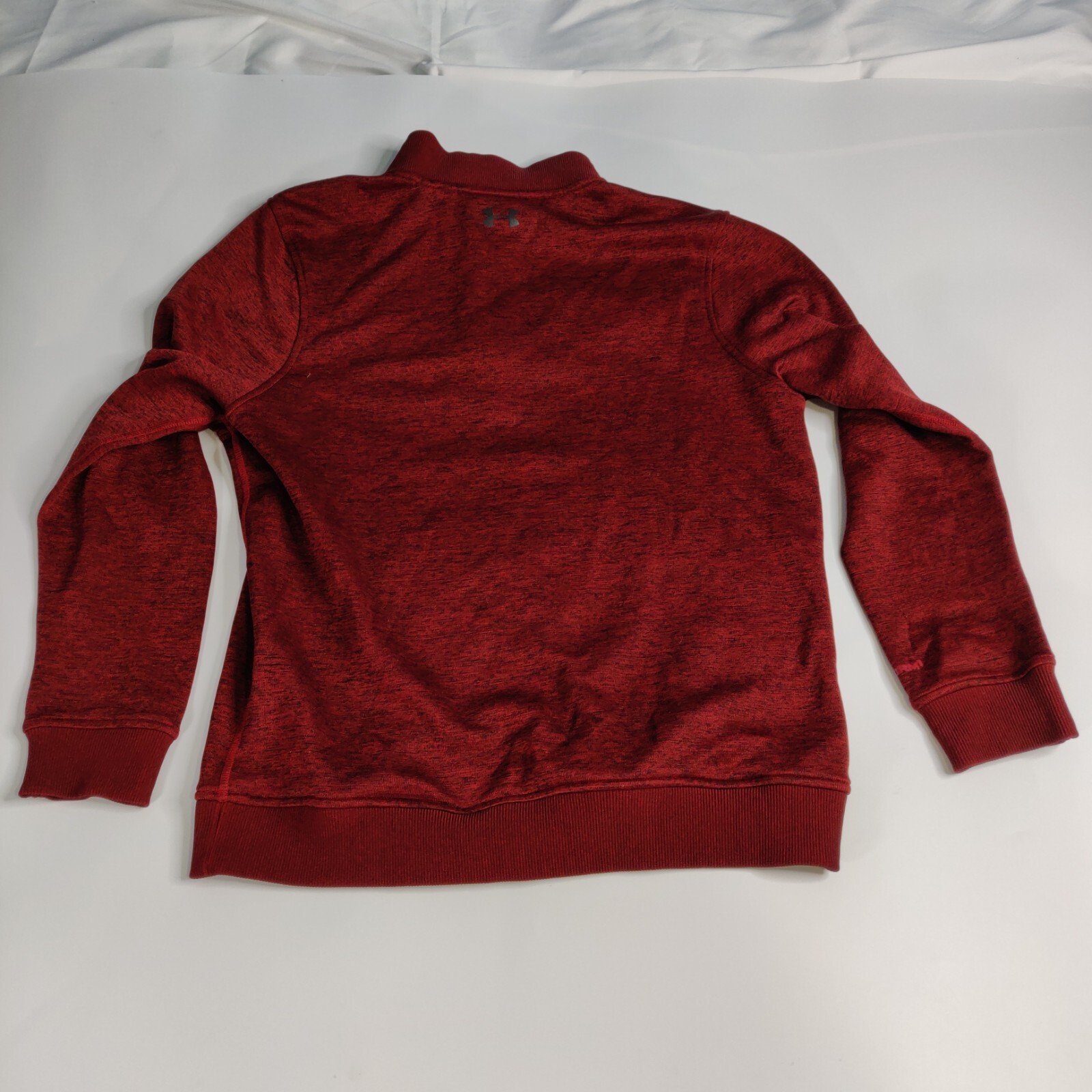 Under Armour Sweater Mens Sz M Storm Cold Fleece 1/4 Zip Golf Pullover Red gallery