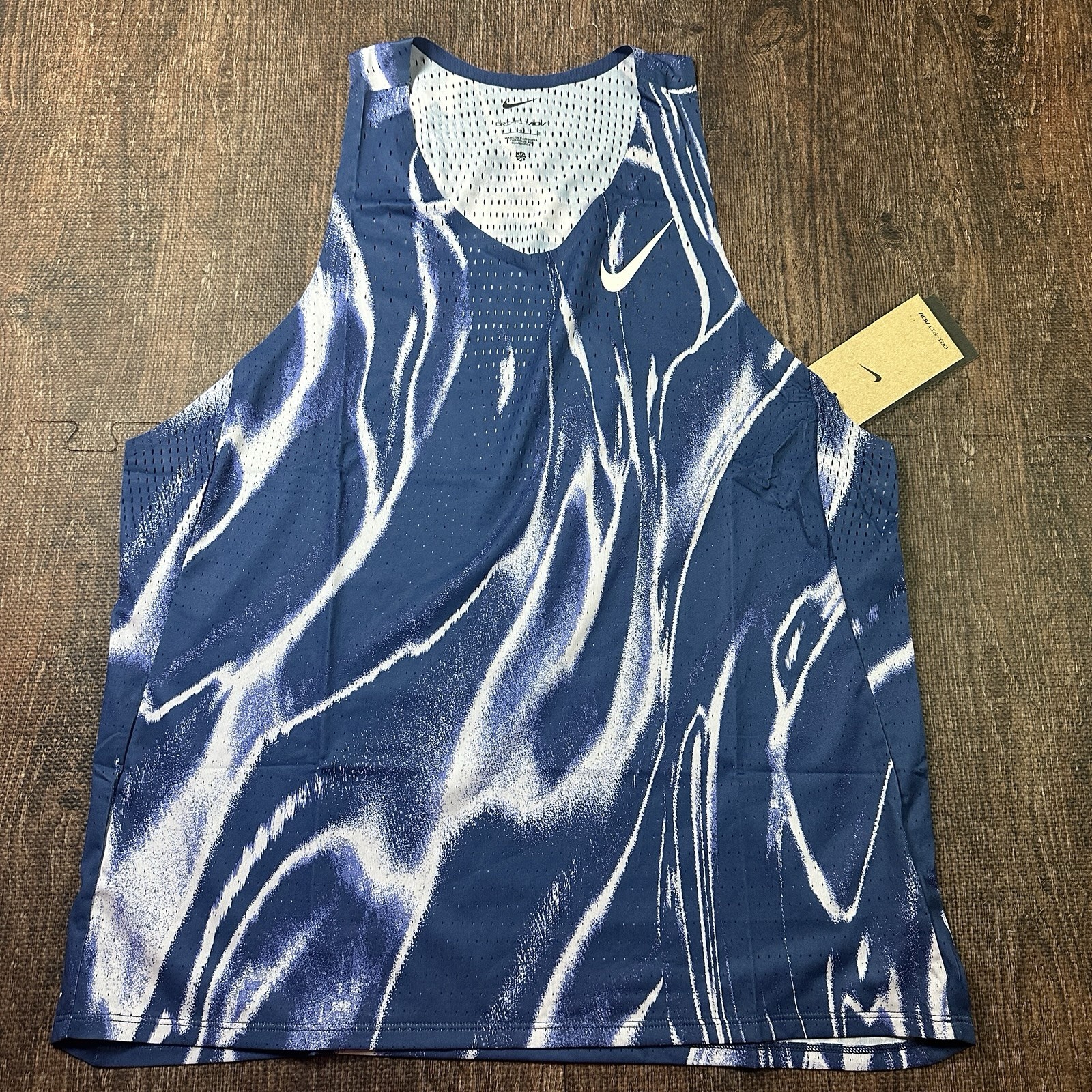 Nike Aeroswift Dri-FIT Running Singlet Men's Sz Large Slim Fit Blue HV2643-492 gallery