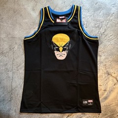Marvel Wolverine Blackout Big Print Basketball Jersey – Men’s Large – Black NWT