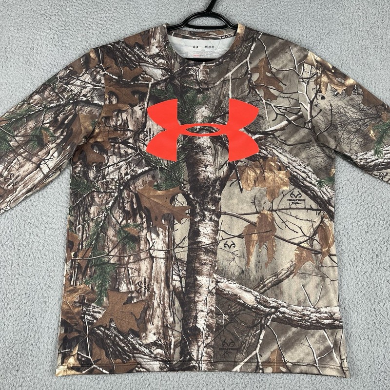 Under Armour Realtree Shirt Mens Medium Brown Camo Long Sleeve Hunting Outdoors gallery
