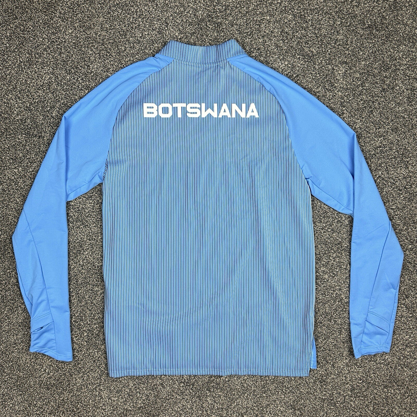 Nike Pro Elite Botswana 1/4 Zip Blue White Track Running Men’s Large Made In USA gallery
