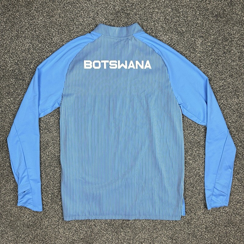 Nike Pro Elite Botswana 1/4 Zip Blue White Track Running Men’s Large Made In USA gallery