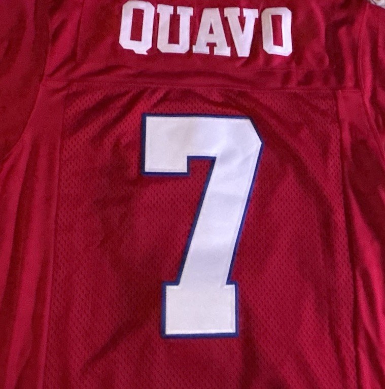 Headgear Classics Migos Rapper Quavo Berkmar High School Football Jersey Sz S gallery