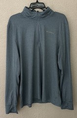 Merrell Men’s BetaTherm 1/4 Zip, Navy Heather, Lightweight Shirt, Large