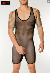 Chain Link Mesh Singlet Black 4208 AMERICAN JOCK GO SOFTWEAR Large