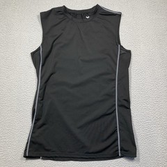 Flingik Sleeveless Top Mens XL Black Stretch Muscle Workout Running FLAWS