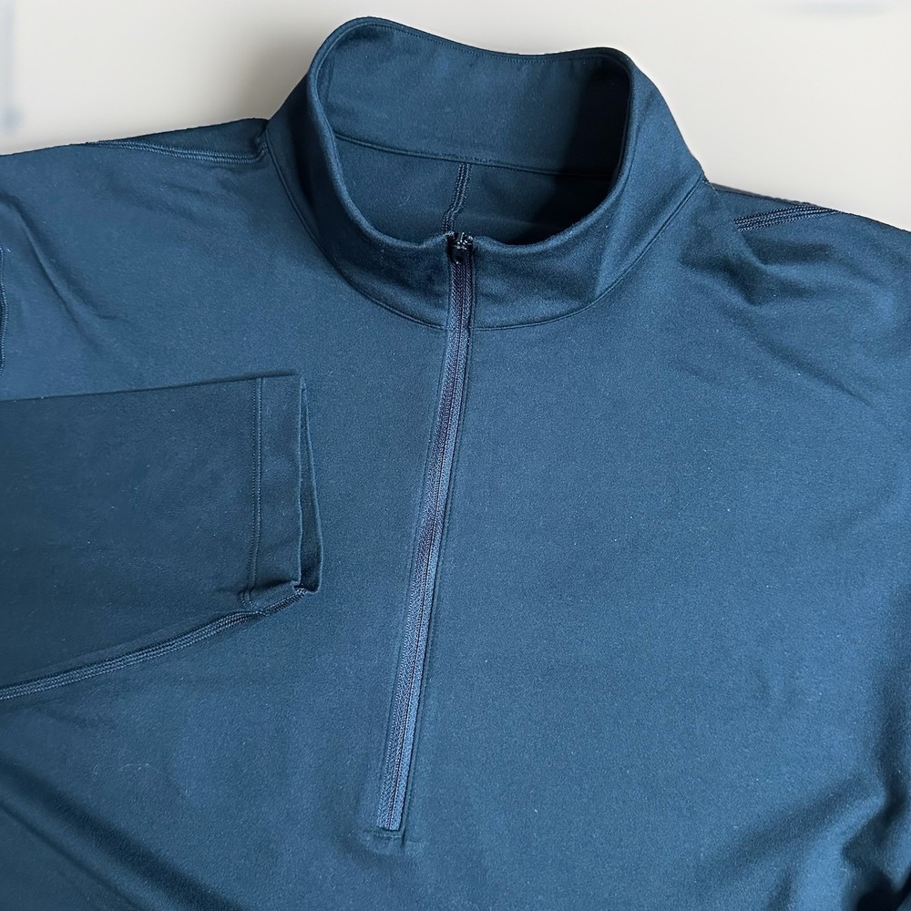 Lululemon Soft Jersey Half Zip Pullover Mens XXL Black Performance Golf Light