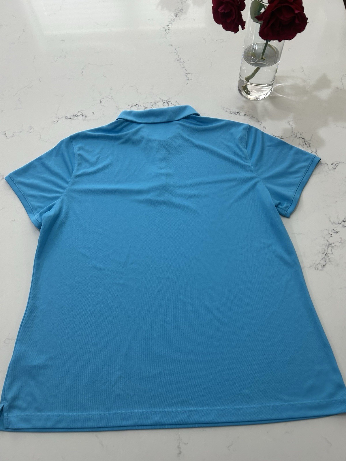 Nike Golf Dri-FIT Mens M Blue Short Sleeve Polo Shirt Athletic Moisture Wicking gallery