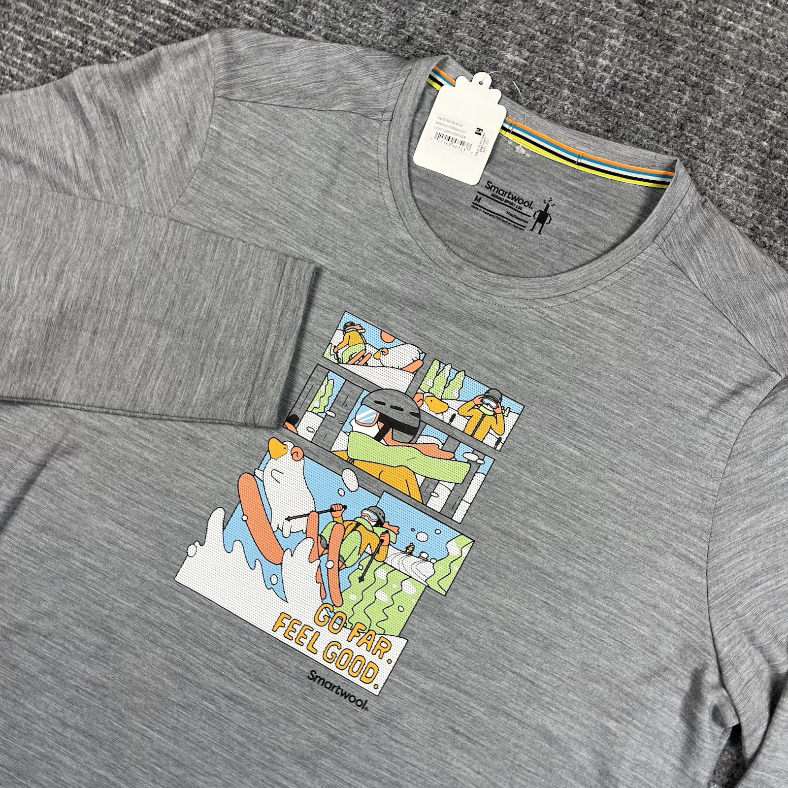 Smartwool Merino Wool Blend Sport 150 Shirt Long Sleeve Graphic Mens M NWT! gallery