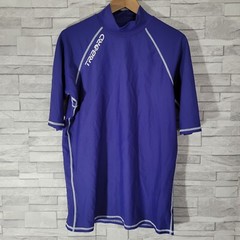 Mens TRIBORD Compression T Shirt Top Purple 2XL High Neck Gym XXL Stretch
