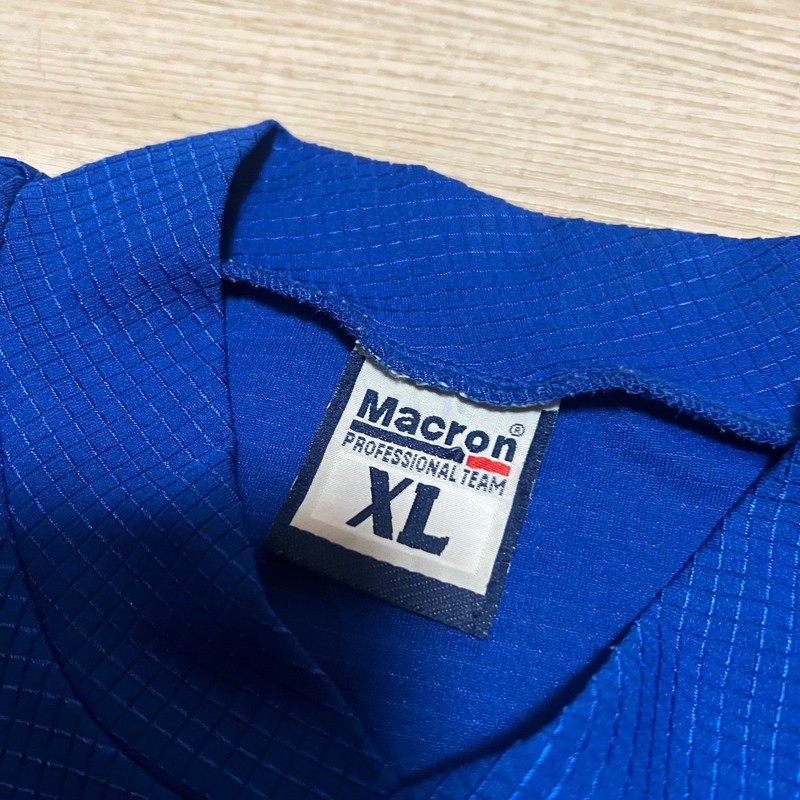 Macron Professional Italia Baseball Team Blue Activewear Top Men's XL Vtg 1998 gallery