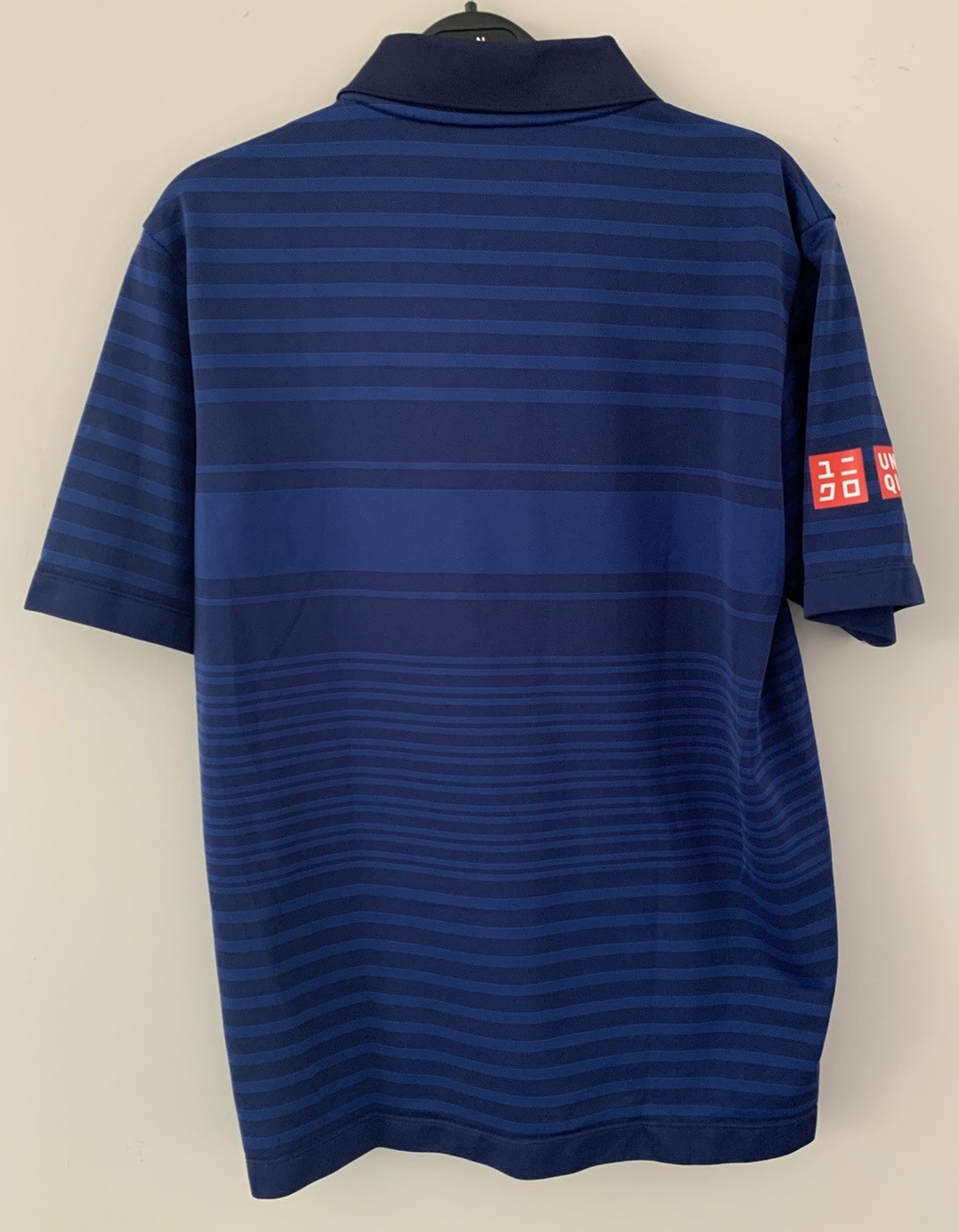 UNIQLO x Kei Nishikori 2017 French Open DRY-EX Polo Golf Shirt SMALL BLUE Stripe gallery